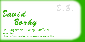 david borhy business card